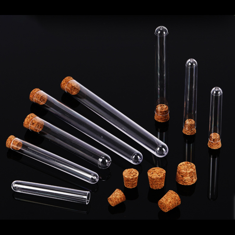 Custom Different Size Food Grade 12*75mm Plastic Test Tube With Screw Cap for Packaging