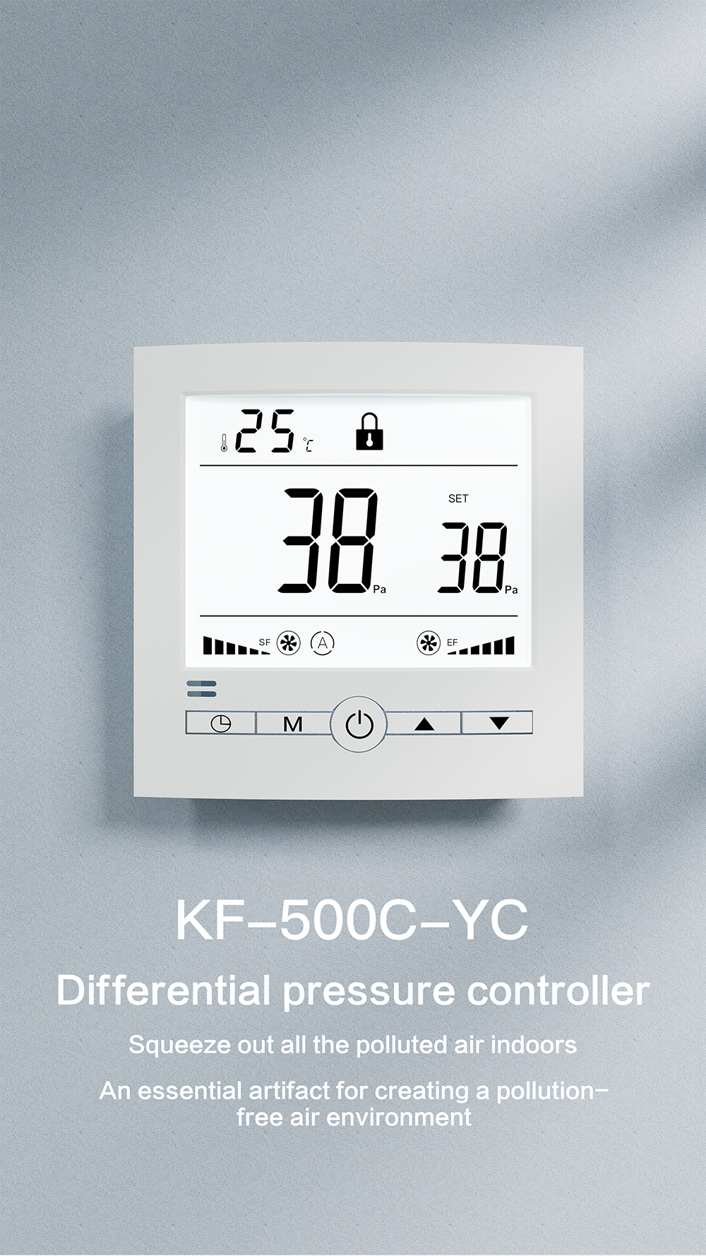 Real Time Differential Pressure Controller Intelligent Fresh Air Ventilation Controller