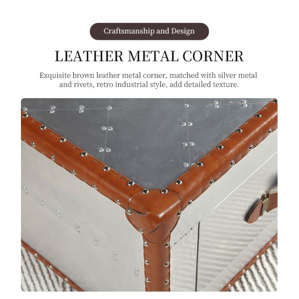 Nidea #306 Designer Vintage Industrial Retro Aviator Vintage Trunk Cabinet  Lounge Personalization Pub Club Studio Furniture Luxury