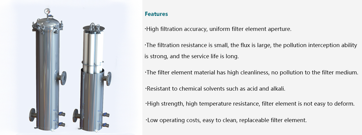 stainless steel water filter housing high flow multi cartridge filter housing