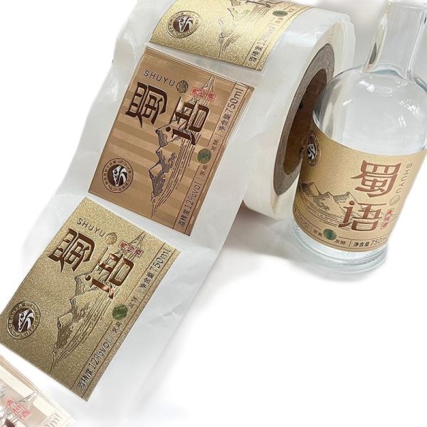 Personalized Custom Embossed Waterproof Labels for Wine Bottles with Elegant Design