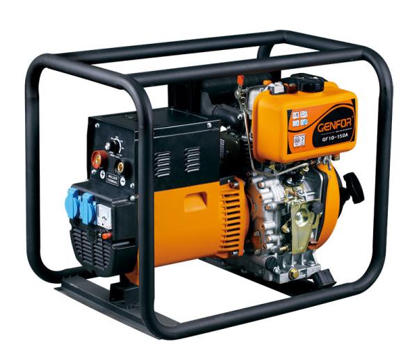 200A 6KW Diesel Fuel Welder Generator Machine 50 / 60Hz AC Frequency