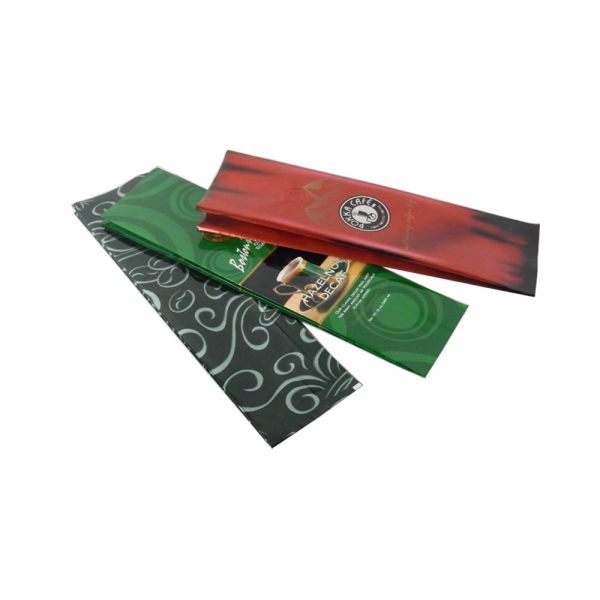 Side gusset flat bottom custom printed drip coffee bean packaging bag aluminum foil coffee bag with valve and tin tie