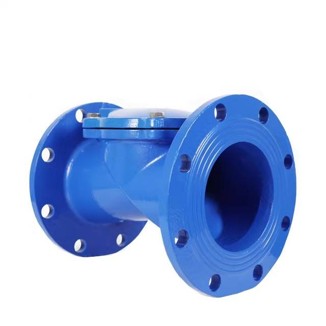 Ductile Iron QT450 Swing Check Valve Flanged End Blue Epoxy Coated Non-return Valve for Water Supply