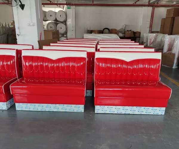 Ресторан американской софы кафа стиля 1950s ретро установленный обедая вызревание будочки анти-