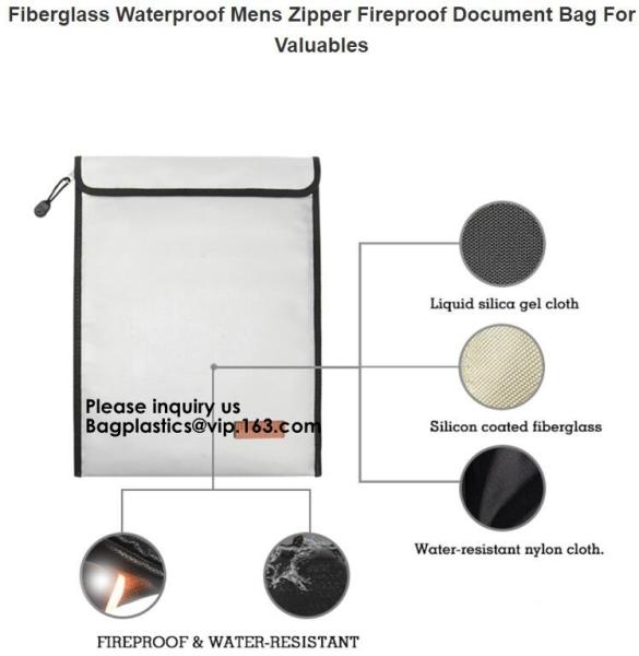 High Quality Fireproof Felt A4 Document File Folder Bag For Office,Fireproof Explosion-proof Lipo battery safe Bag