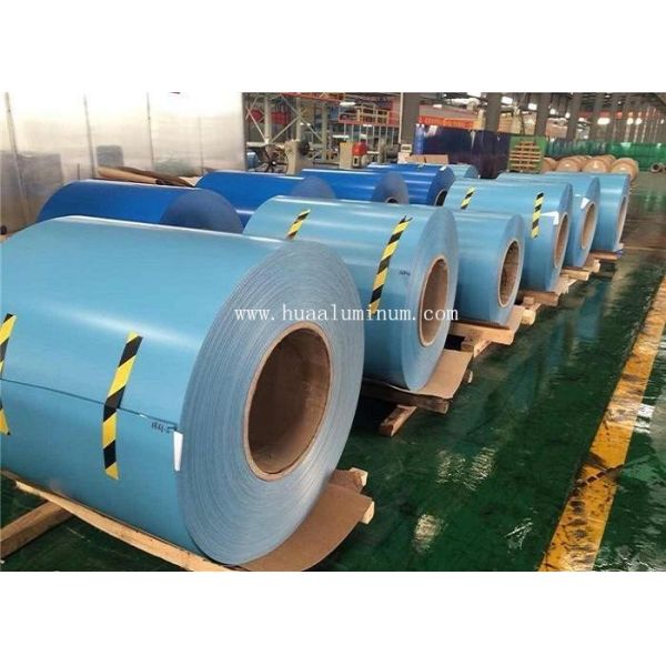 H116 6mm Tickness Painted Aluminum Coil With Blue Color Coated