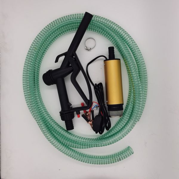 12v 24v Electric Fuel Water Oil Transfer Pump With Tube And Gun
