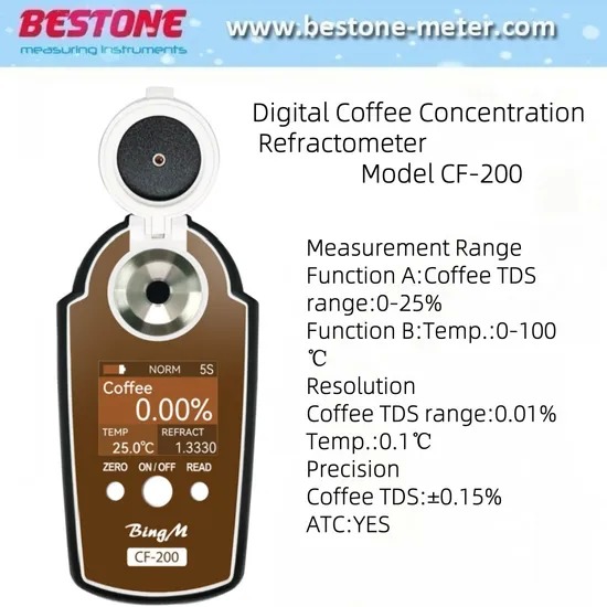 Digital Coffee Concentration Portable Refractometer Handheld CF-200