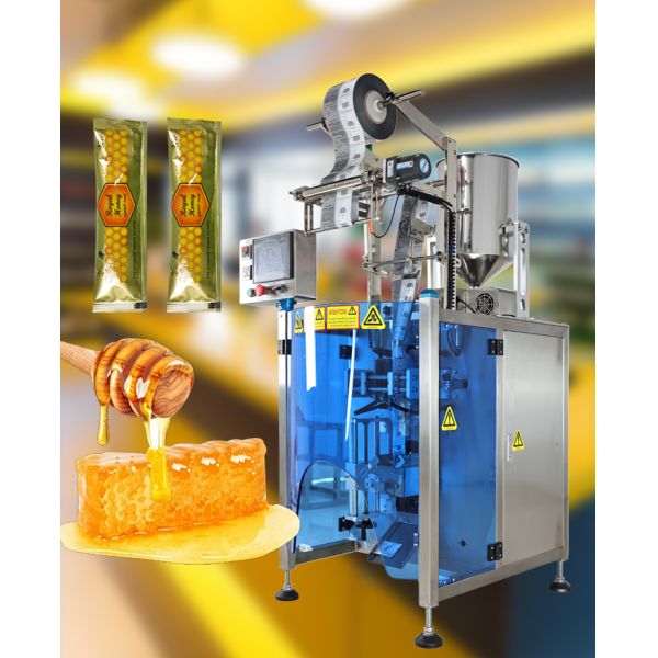 Fully Automatic Electronic High Speed Honey Water Sauce Ketchup Juice Sachet Plastic Bag Making Packing Machine