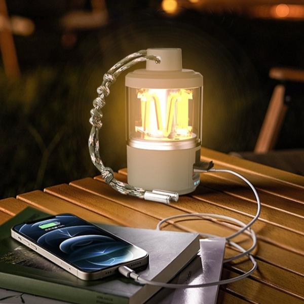 6-8 Hours Portable Retro Camping Lights 3.7v 30w Ultra Long Battery Life Outdoor Lighting