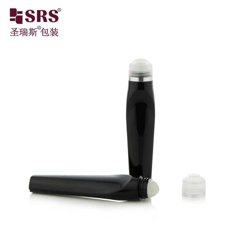12ml  PETG Roll On Bottle Curved Body Empty Container for Eye Serum Essential Oil