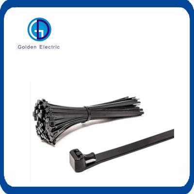100 pacotes de gravatas de nylon preto CE UL fortes e 80mm-1220mm comprimento 1,8mm-9mm largura
