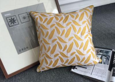Cotton Feather Pattern Decorative Cushion Covers Color Customized for Bed