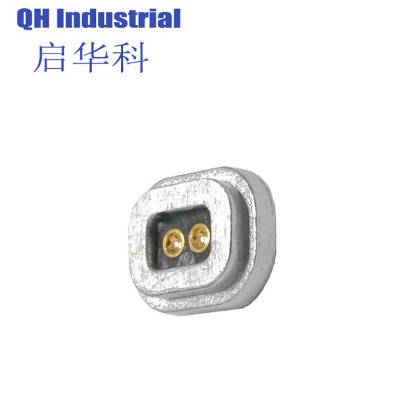 2Pin Body Brass Tablet Double-Head Rf Pogo Pin Magnetic Cable Connectors Mini Lcd Single Head Rf Pogo Pin Pogo Pin Cable