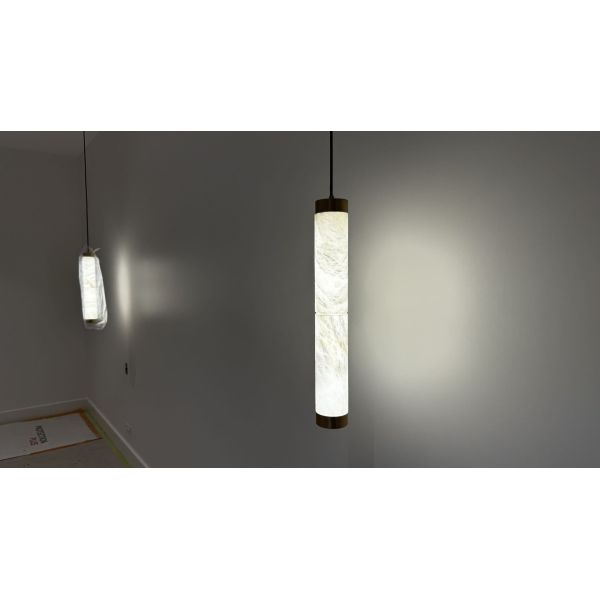 Alabaster Bedside Ceiling Lights 80*500mm Bedside Pendant Lights 10W