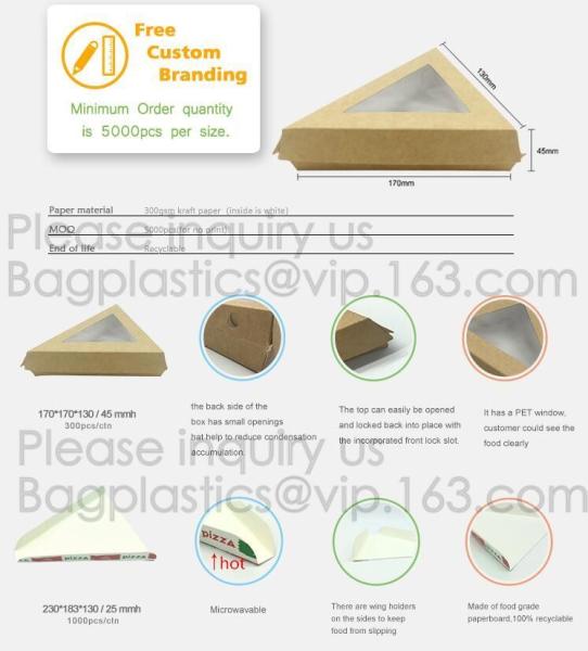 Triangle Food SLICE CAKE BOX, Salad, HUMBURGER BOX, BOAT TRAY, LUNCH BOX, HANDLER, CARRIER, BOWL, CUP