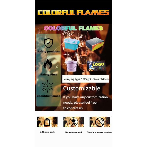 Colour Magic Powder Fire 10 x 10 g Magical Flame Colourful Fire Powder Neon Flames