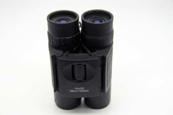 Foldable 10x25 Lightweight Travel Binoculars 288ft / 1000yds Blue Film Lens Coatings