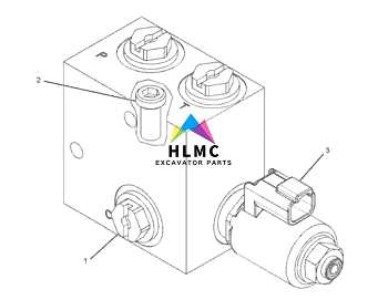 Solenoid Valve CA1744913 174-4913 1744913 Wheel Loader 950G 962G 966G Excavator Hydraulic Pump Valve