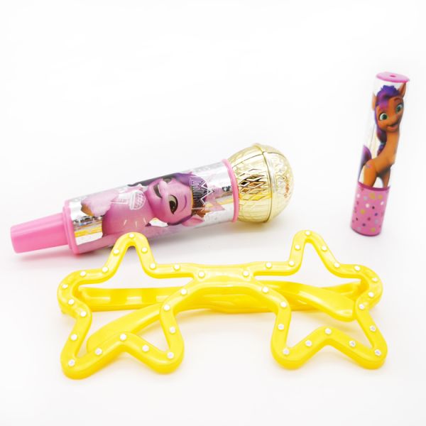 Gloss Promotional Plastic Toys Kids Pretend Microphone Play Toy With Glasses