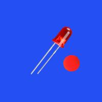 5mm 2.0Hz 1/8 cycle de service teinté rouge 620nm 150mcd 60 degrés tête ronde avec bride LED clignotante