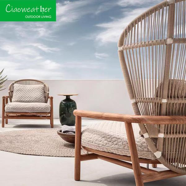 Patio into a Luxurious Retreat with Teakwood Frame and Water-Resistant Cushion Furniture