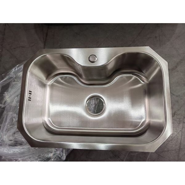 SUS304 Cubo de baño de acero inoxidable de grado de cocina de loft con drenaje resistente a la corrosión