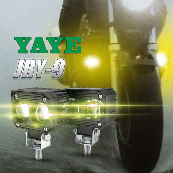Lumière de conduite de moto YAYE Mini avec 40W 4000LM en double couleur et pièces en aluminium pour l'aviation
