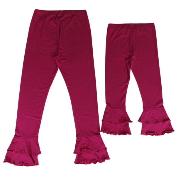 Leggings Girls Style Fashion Kids Customize Little Girls Soft With Ruffle Leggings