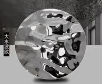 Customized Metal Lighting Sculpture Stainless Steel Water Corrugated Plate