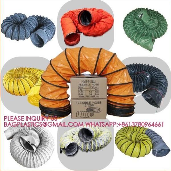 Ventilation Confined Limited Spaces Air Supply 200mm 5m Fire Resistant PVC Flexible Air Duct