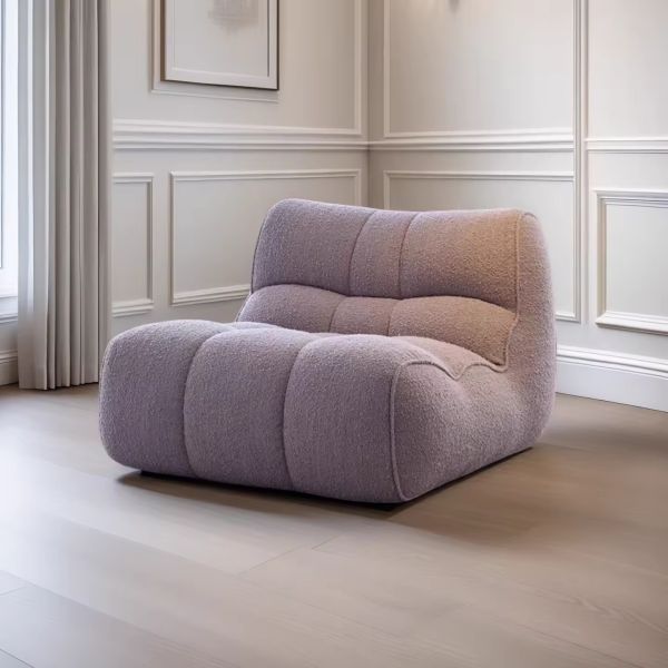 Modern Modular Fabric Tufted Lazy Lounge Sofa with Recliner for Home Leisure Compressed Foam Living Room Sofa