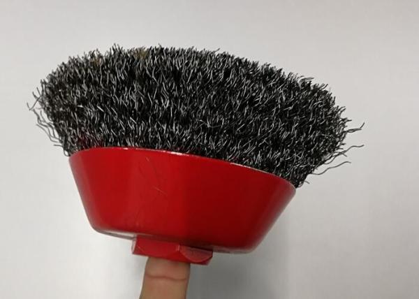 Flexible Crimped Wire Wheel Cup Brush 125MM Outer Diameter 22.2mm Arbor Hole Size