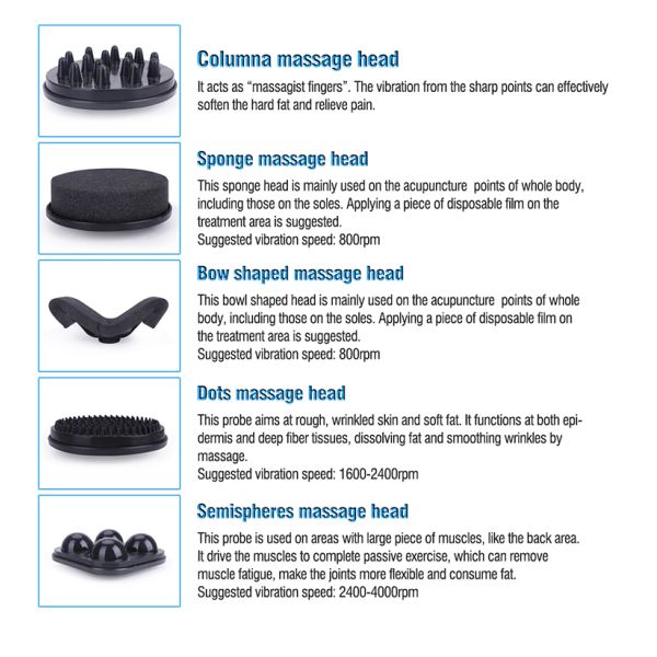 Portable 5 Heads Massager Fat Burning Vibrating G5 Body Slimming G5 Vibration Massage Machine