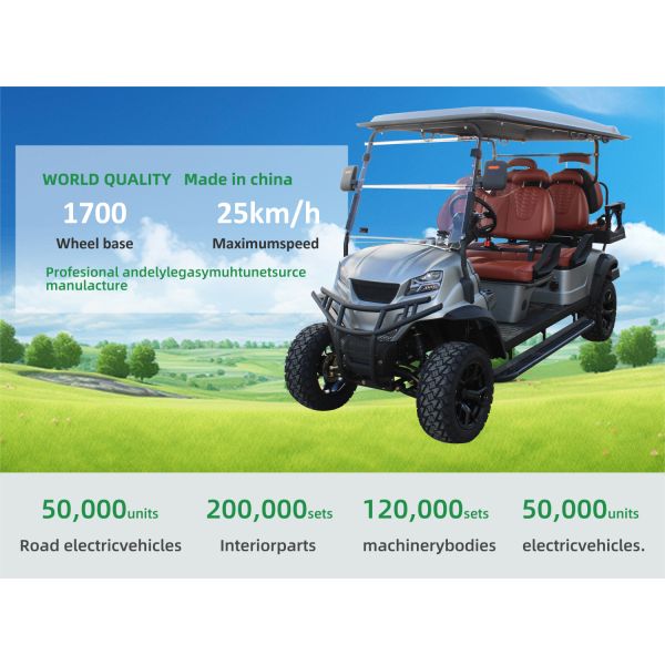 Mobility Scooter Golf Carts 5-6 Seats 150-200mm Ground Clearance and Electric Carplay