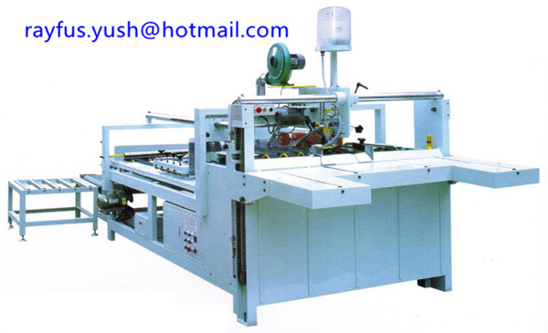 Custom Carton Folder Gluer Machine / Semi Automatic Folder Gluer lifting gluing pressing
