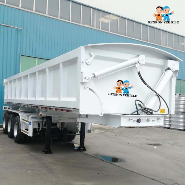 As 60 toneladas resistentes tomam partido pedras ou areias do transporte do cabo de Tipper Truck Trailer With Automatic