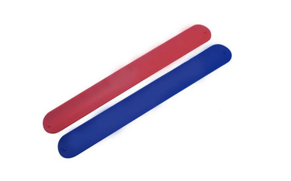 Reusable Promotional Slap Bracelets , Rubber Slap Bracelets CMYK Printing