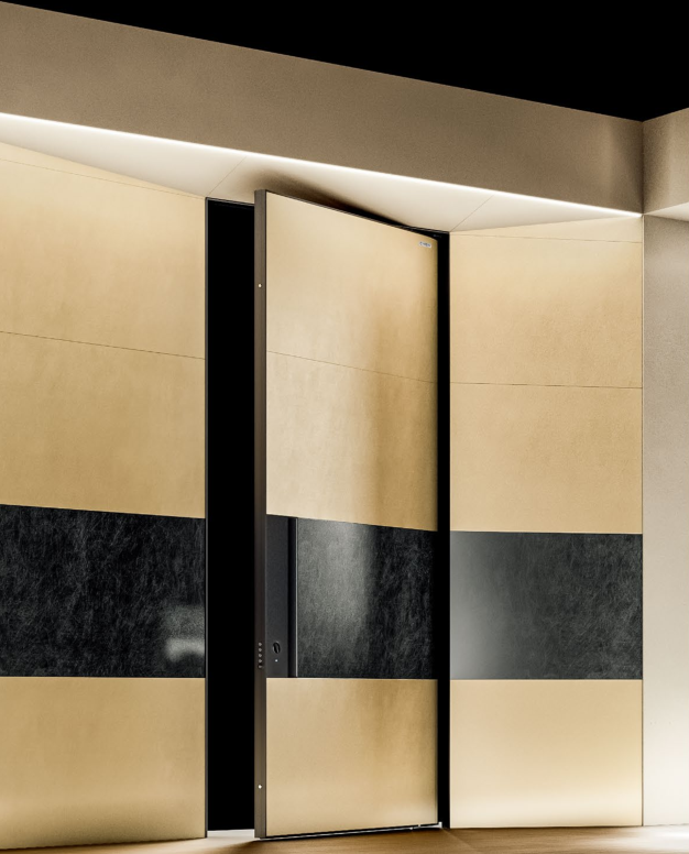 Entry door, custom-made central axis door, armored door, high-end armored door, intricately carved entry door