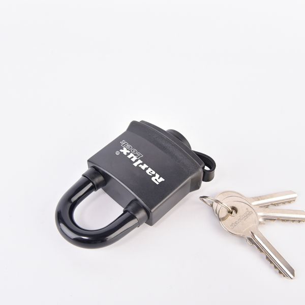 High Security RARLUX Waterproof Windproof Padlock Steel Key Iron Material Solid Brass Cylinder Short Shackle Weatherproof Rubber