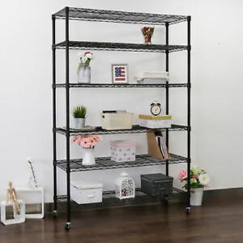 6 Tier Steel Classified Storage Wire Shelving Unit 42 W X 14 D X 72 H