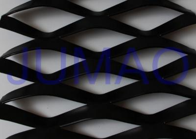 Lightweight Black Expanded Metal Powder Coated For Facade / Stair Towers