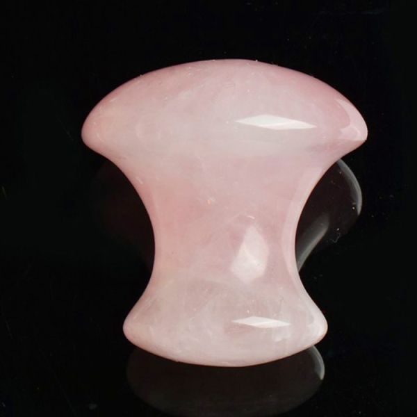 Jade Mushroom Gua Sha Rose Quartz Pink Stone GuaSha Massager for Facial Massage Tool