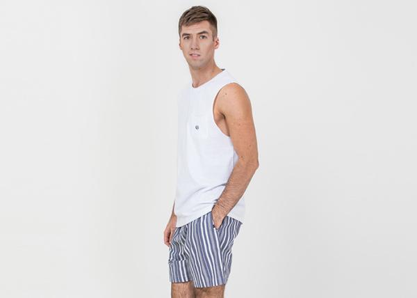 White Homestyle Mens Luxury Sleepwear Xxl Short Pajamas Functional Placket Side Pockets