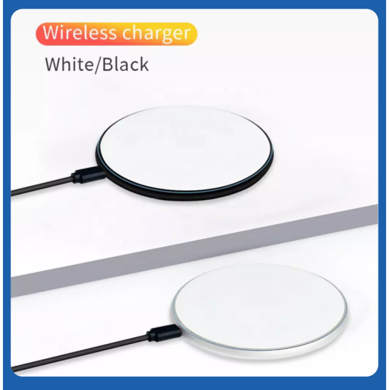 ZELOYAUT Sublimation Wireless Charger Custom Logo 15W Super Fast Charging Pad DIY Sublimation Wireless Phone Charger Blanks