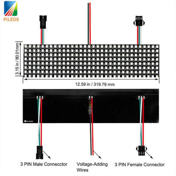 8x32 16x16 LED Matrix Panels WS2812B SK6812 IC With 5050DMX RGB SMD