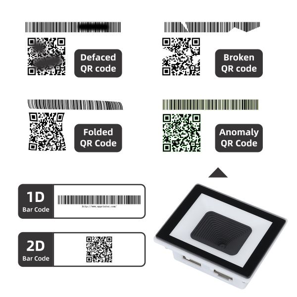 Android PDA Embedded 2D Scanner with NFC Fast Barcode Decoding + Contactless Data Transfer
