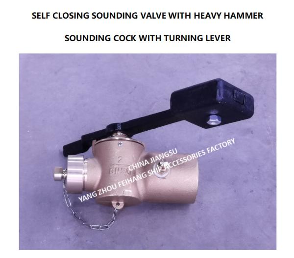 SOUNDING SELF CLOSING VALVE THREADED ENDS DN50 CB/T3778 MATERIAL-BRONZE WITH COUNTERWEIGHT