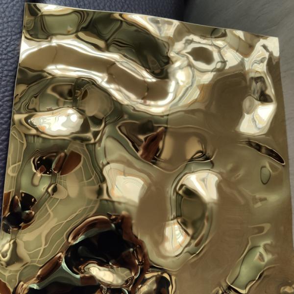 decorative stainless steel sheet embossed  water ripple sheet for ceiling panel or wall cladding